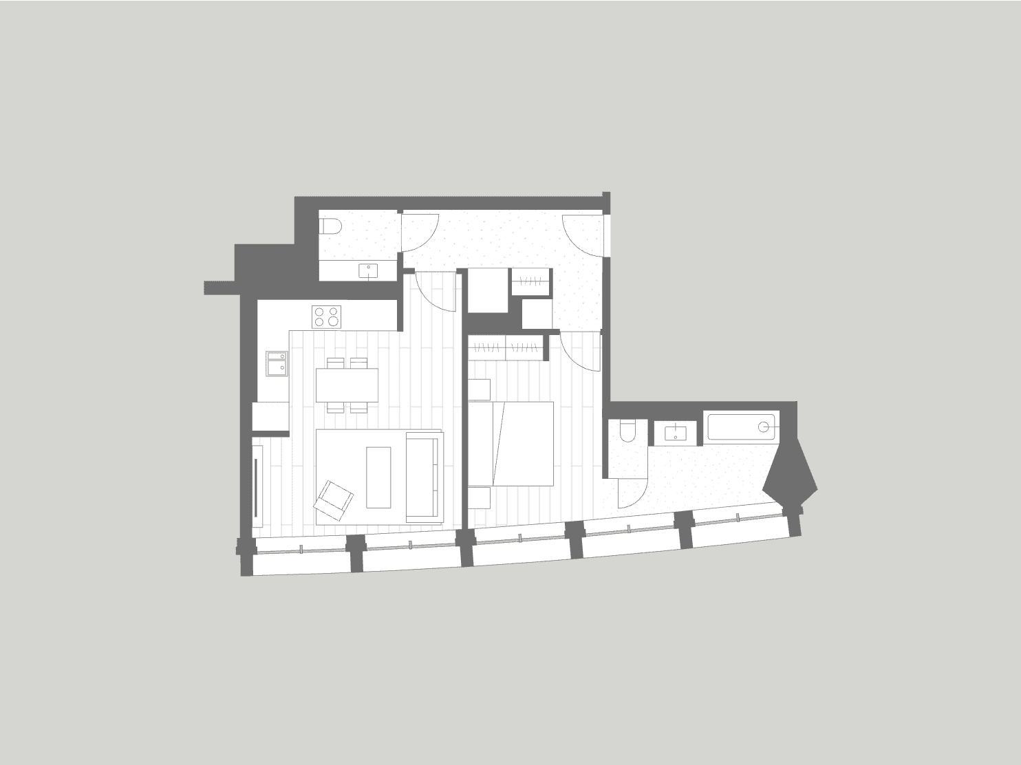 Centre Point Residences | Example One Bedroom Apartment